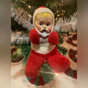 Vintage Knickerbocker Seated Baby Santa 1950s